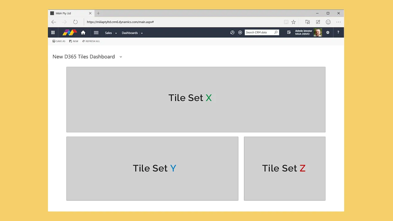 Several Tile Sets on one dashboard